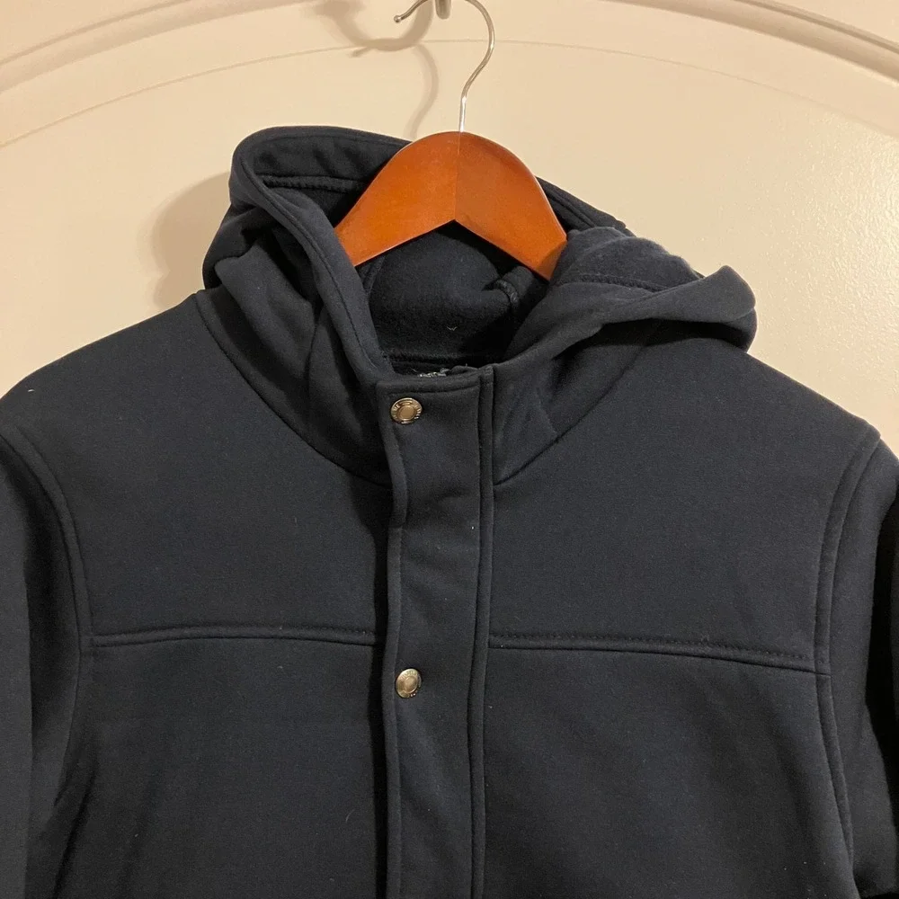iXtreme Boys Navy Blue Hooded Snap Front Jacket Racing Stripe Size 18 NWT